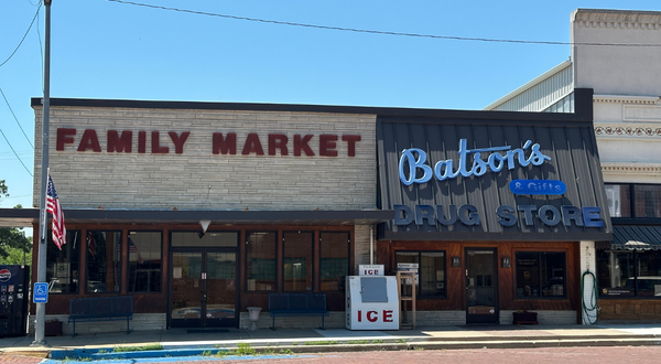 Storefront of Batson's Drug Store and Family Market